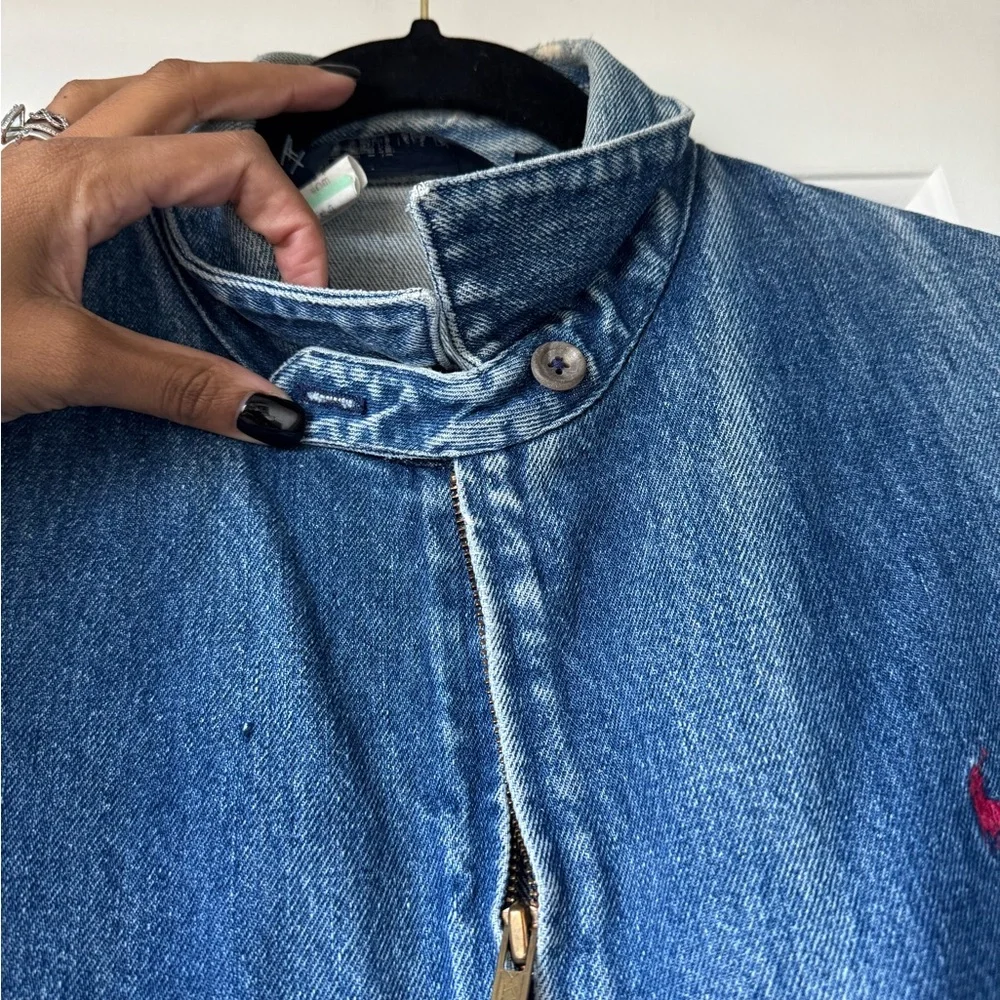 VINTAGE Polo by Ralph Lauren Denim Bomber Jacket - Picture 6 of 7